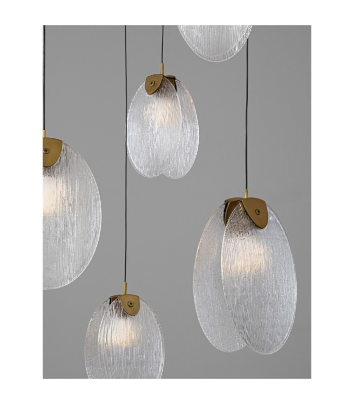 Shelina Cluster Pendant Ceiling Light Antique Brass Triac Dimmable LED 22W 1430lm 3000K-6