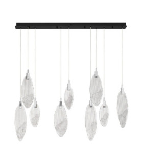 Seriq Bar Cluster Pendant Ceiling Light Matt Black Chrome Triac Dimmable LED 23W 668lm 3000K-1