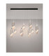 Seriq Bar Cluster Pendant Ceiling Light Matt Black Chrome Triac Dimmable LED 23W 668lm 3000K-4