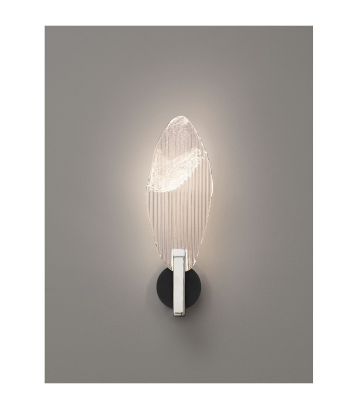 Seriq Wall Lamp Matt Black Chrome Triac Dimmable LED 3W 75lm 3000K-4