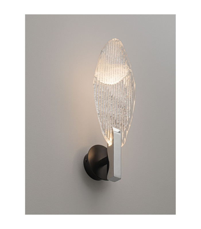 Seriq Wall Lamp Matt Black Chrome Triac Dimmable LED 3W 75lm 3000K-5