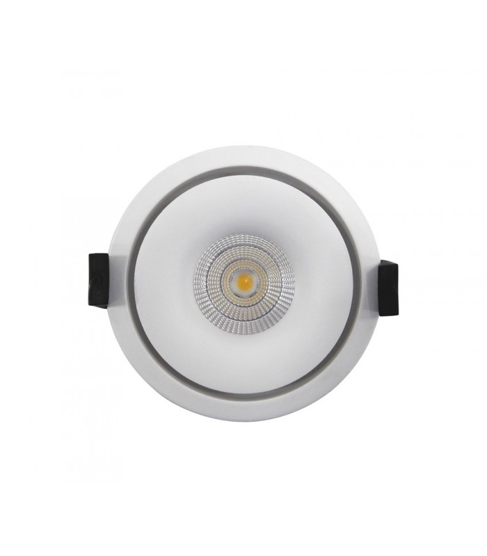 LED Recessed Round Downlight, White/White, 40 deg. Beam Angle, 840lm, 5000K, IP20, DRIVER NOT INC. - 7