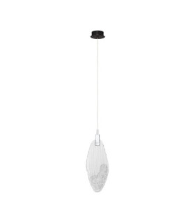 Seriq Pendant Ceiling Light Matt Black Chrome Triac Dimmable LED 3W 85lm 3000K-1