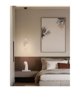 Seriq Pendant Ceiling Light Matt Black Chrome Triac Dimmable LED 3W 85lm 3000K-2