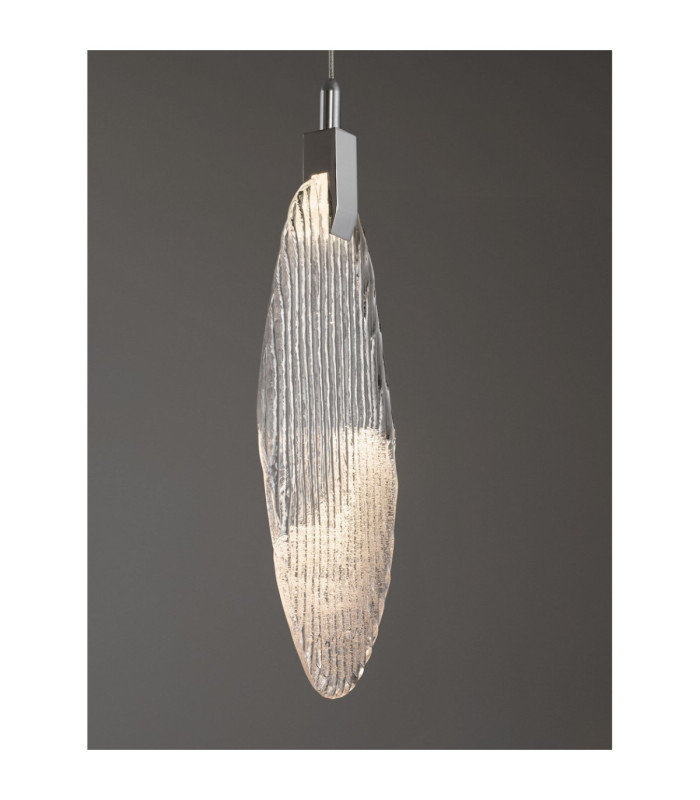Seriq Pendant Ceiling Light Matt Black Chrome Triac Dimmable LED 3W 85lm 3000K-5