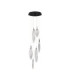 Seriq Cluster Pendant Ceiling Light Matt Black Chrome Triac Dimmable LED 14W 412lm 3000K-1