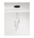 Seriq Cluster Pendant Ceiling Light Matt Black Chrome Triac Dimmable LED 14W 412lm 3000K-3