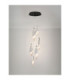 Seriq Cluster Pendant Ceiling Light Matt Black Chrome Triac Dimmable LED 14W 412lm 3000K-4