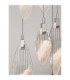 Seriq Cluster Pendant Ceiling Light Matt Black Chrome Triac Dimmable LED 14W 412lm 3000K-5