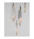 Seriq Cluster Pendant Ceiling Light Matt Black Chrome Triac Dimmable LED 14W 412lm 3000K-6