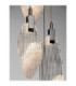 Seriq Cluster Pendant Ceiling Light Matt Black Chrome Triac Dimmable LED 14W 412lm 3000K-7