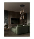 Seriq Round Cluster Pendant Ceiling Light Matt Black Chrome Triac Dimmable LED 23W 668lm 3000K-2