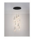 Seriq Round Cluster Pendant Ceiling Light Matt Black Chrome Triac Dimmable LED 23W 668lm 3000K-4