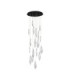 Seriq Cluster Pendant Ceiling Light Matt Black Chrome Triac Dimmable LED 44W 1398lm 3000K-1
