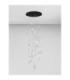 Seriq Cluster Pendant Ceiling Light Matt Black Chrome Triac Dimmable LED 44W 1398lm 3000K-3