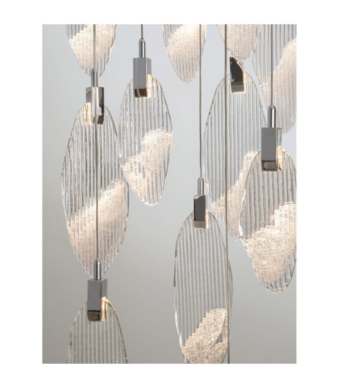 Seriq Cluster Pendant Ceiling Light Matt Black Chrome Triac Dimmable LED 44W 1398lm 3000K-5