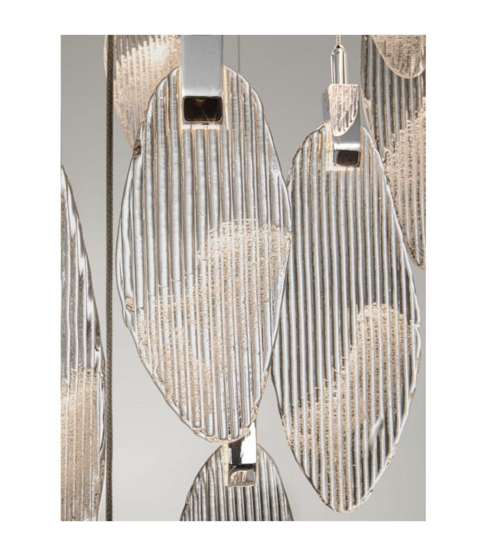 Seriq Cluster Pendant Ceiling Light Matt Black Chrome Triac Dimmable LED 44W 1398lm 3000K-6