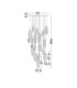 Seriq Cluster Pendant Ceiling Light Matt Black Chrome Triac Dimmable LED 44W 1398lm 3000K-8