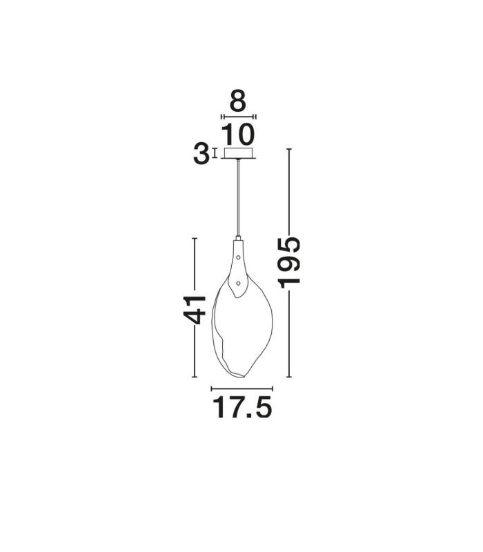 Bellina Pendant Ceiling Light Gold LED 3W 44lm 3000K-7
