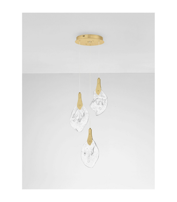 Bellina Cluster Pendant Ceiling Light Gold Triac Dimmable LED 10W 324lm 3000K-3