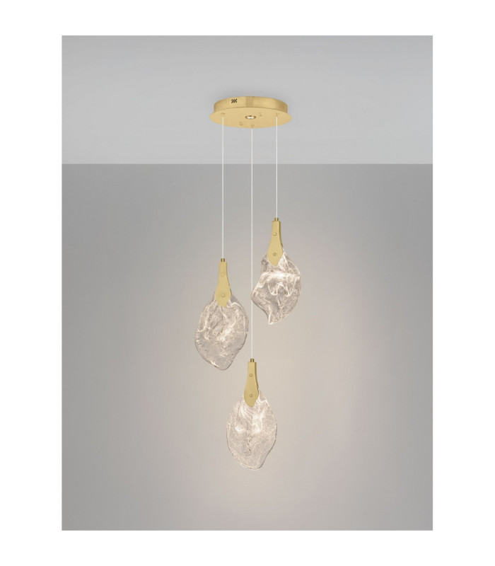 Bellina Cluster Pendant Ceiling Light Gold Triac Dimmable LED 10W 324lm 3000K-4
