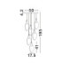 Bellina Cluster Pendant Ceiling Light Gold Triac Dimmable LED 10W 324lm 3000K-7