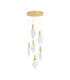 Bellina Cluster Pendant Ceiling Light Gold Triac Dimmable LED 24W 812lm 3000K-1