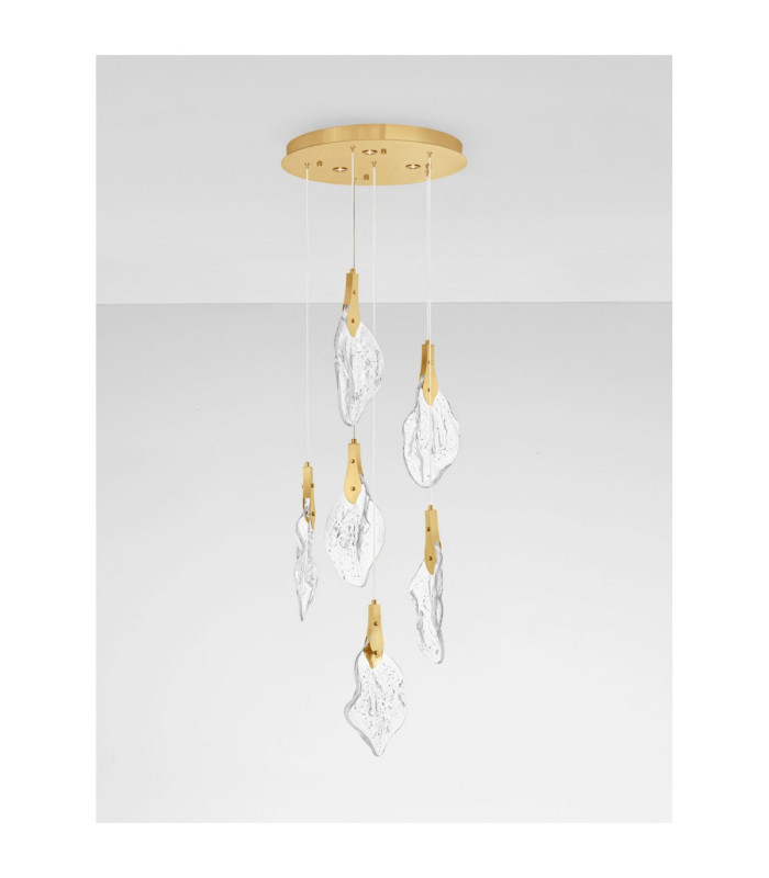 Bellina Cluster Pendant Ceiling Light Gold Triac Dimmable LED 24W 812lm 3000K-3