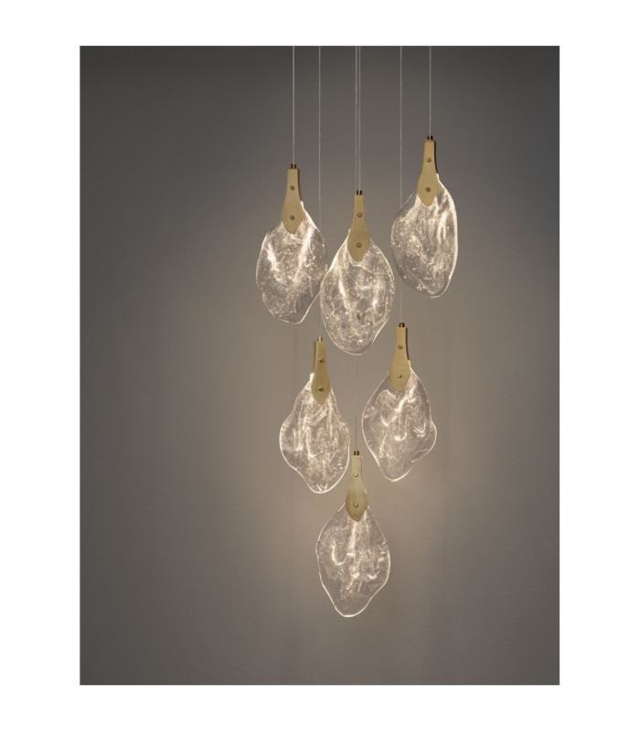 Bellina Cluster Pendant Ceiling Light Gold Triac Dimmable LED 24W 812lm 3000K-5