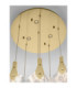 Bellina Cluster Pendant Ceiling Light Gold Triac Dimmable LED 24W 812lm 3000K-6