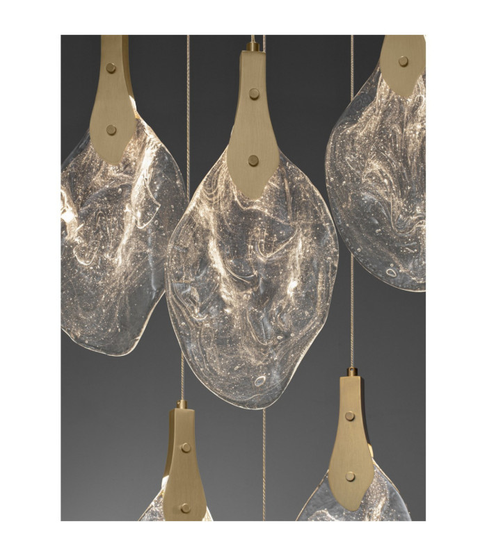 Bellina Cluster Pendant Ceiling Light Gold Triac Dimmable LED 24W 812lm 3000K-8