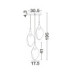 Bellina Cluster Pendant Ceiling Light Gold Triac Dimmable LED 24W 812lm 3000K-9