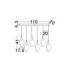 Bellina Bar Pendant Ceiling Light Gold Triac Dimmable LED 24W 812lm 3000K-8