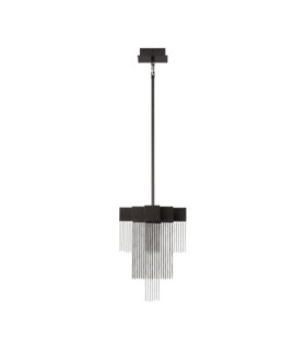 Revia Pendant Ceiling Light Matt Black Triac Dimmable LED 8W 351lm 3000K-1