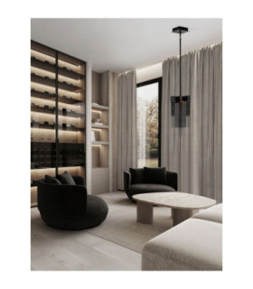 Revia Pendant Ceiling Light Matt Black Triac Dimmable LED 8W 351lm 3000K-2