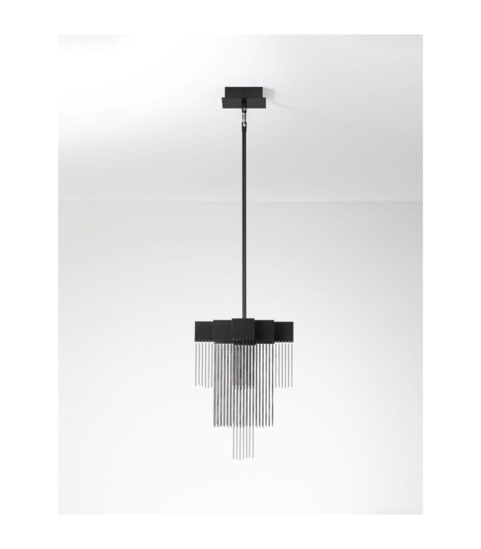 Revia Pendant Ceiling Light Matt Black Triac Dimmable LED 8W 351lm 3000K-3