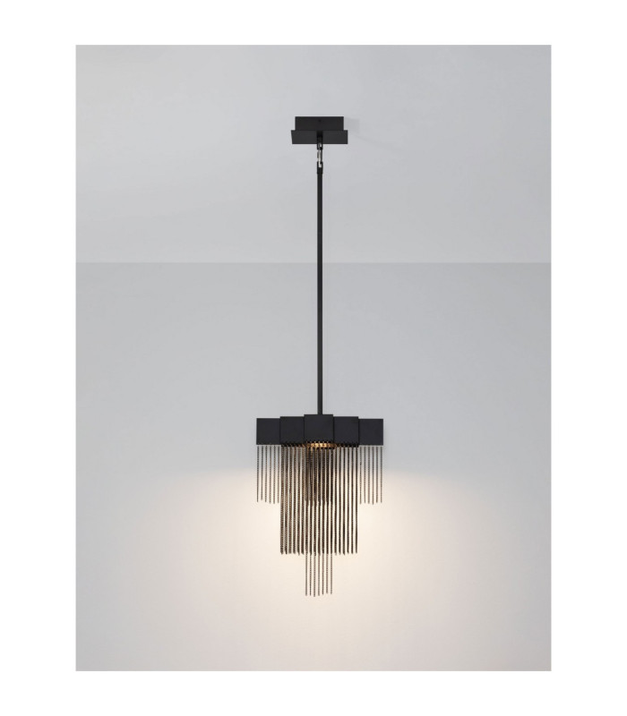 Revia Pendant Ceiling Light Matt Black Triac Dimmable LED 8W 351lm 3000K-4