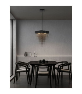 Revia Pendant Ceiling Light Matt Black Triac Dimmable LED 28W 1092lm 3000K-2