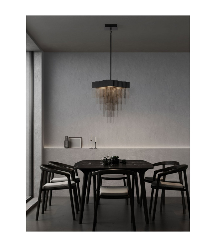Revia Pendant Ceiling Light Matt Black Triac Dimmable LED 28W 1092lm 3000K-2