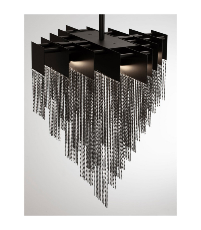 Revia Pendant Ceiling Light Matt Black Triac Dimmable LED 28W 1092lm 3000K-6