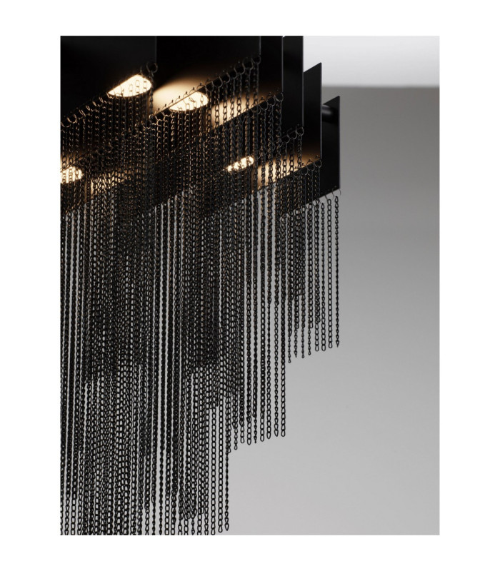 Revia Pendant Ceiling Light Matt Black Triac Dimmable LED 28W 1092lm 3000K-7