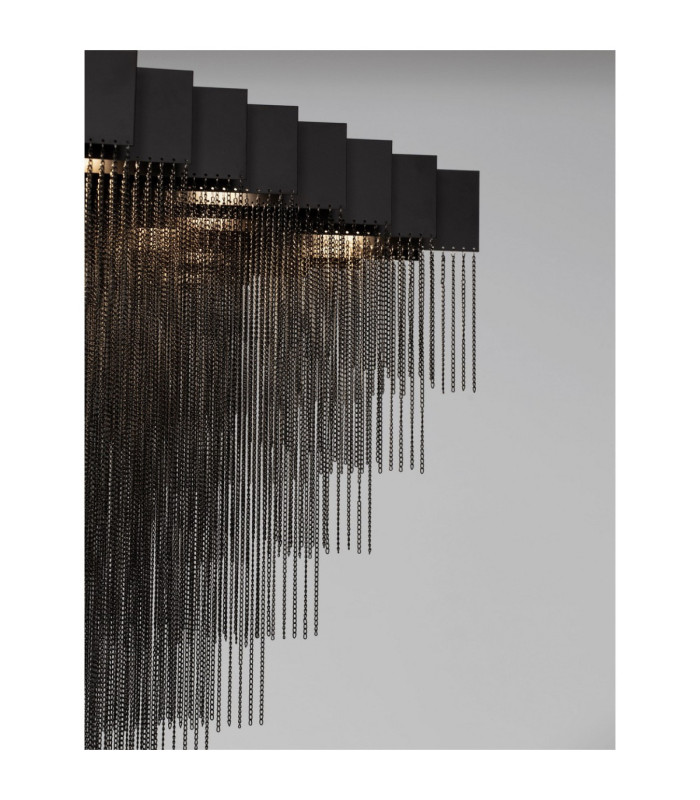 Revia Pendant Ceiling Light Matt Black Triac Dimmable LED 79W 2754lm 3000K-5