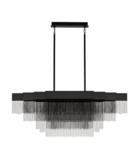 Revia Pendant Ceiling Light Matt Black Triac Dimmable LED 46W 1654lm 3000K-1