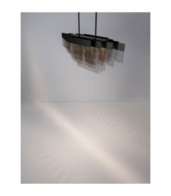 Revia Pendant Ceiling Light Matt Black Triac Dimmable LED 46W 1654lm 3000K-6