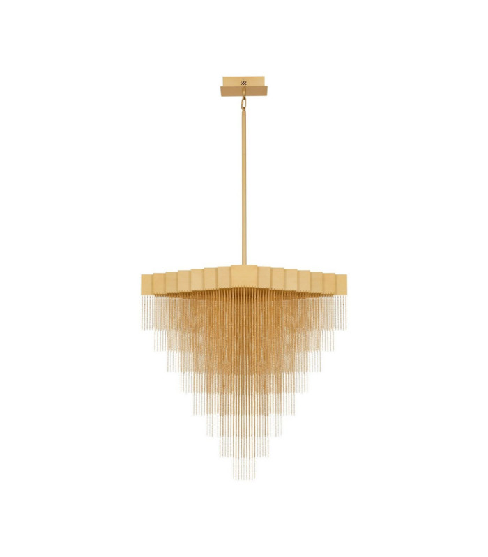 Revia Pendant Ceiling Light Brushed Gold Triac Dimmable LED 79W 2754lm 3000K-1