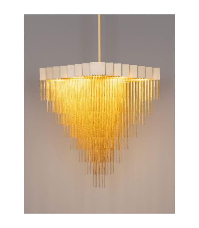 Revia Pendant Ceiling Light Brushed Gold Triac Dimmable LED 79W 2754lm 3000K-5