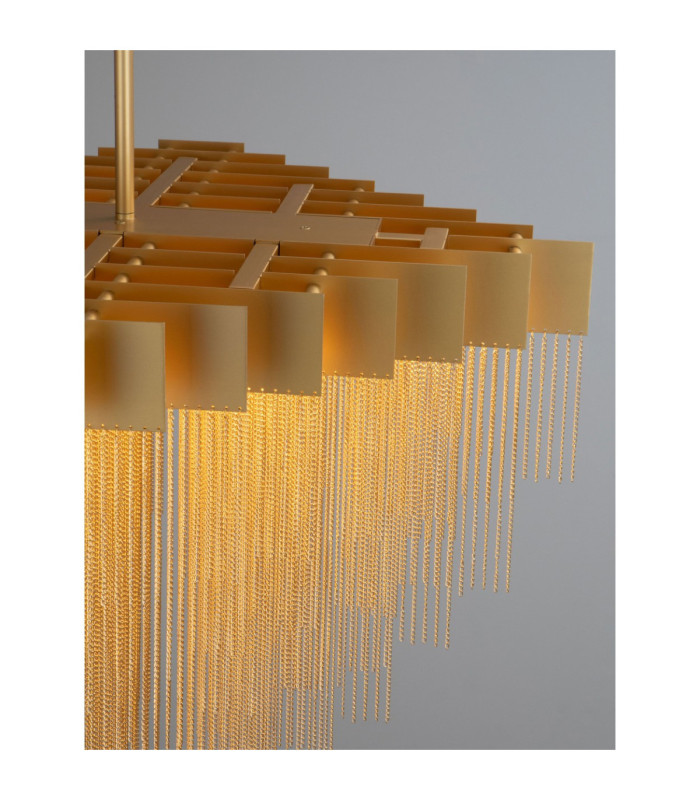 Revia Pendant Ceiling Light Brushed Gold Triac Dimmable LED 79W 2754lm 3000K-6