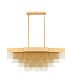 Revia Pendant Ceiling Light Brushed Gold Triac Dimmable LED 46W 1654lm 3000K-1