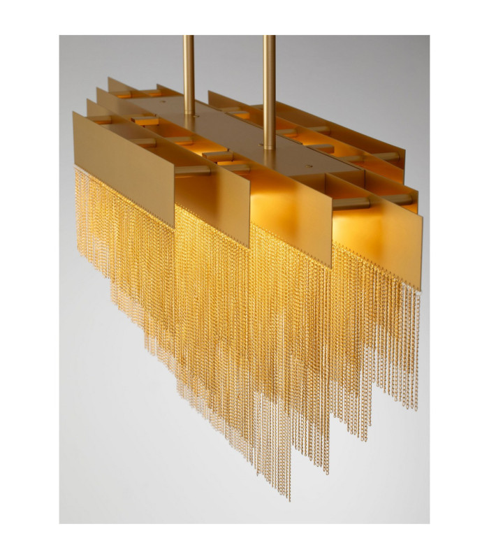 Revia Pendant Ceiling Light Brushed Gold Triac Dimmable LED 46W 1654lm 3000K-6