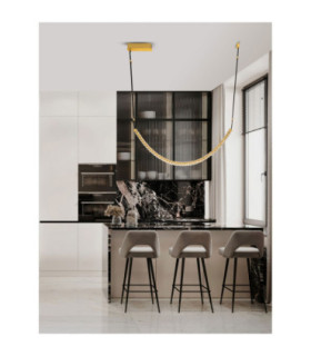 Lazura Integrated LED Pendant Ceiling Light Gold Black Triac Dimmable LED 37W 2220lm 3000K-2